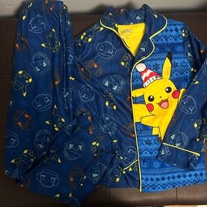 Pikachu Blue Kids Pajamas